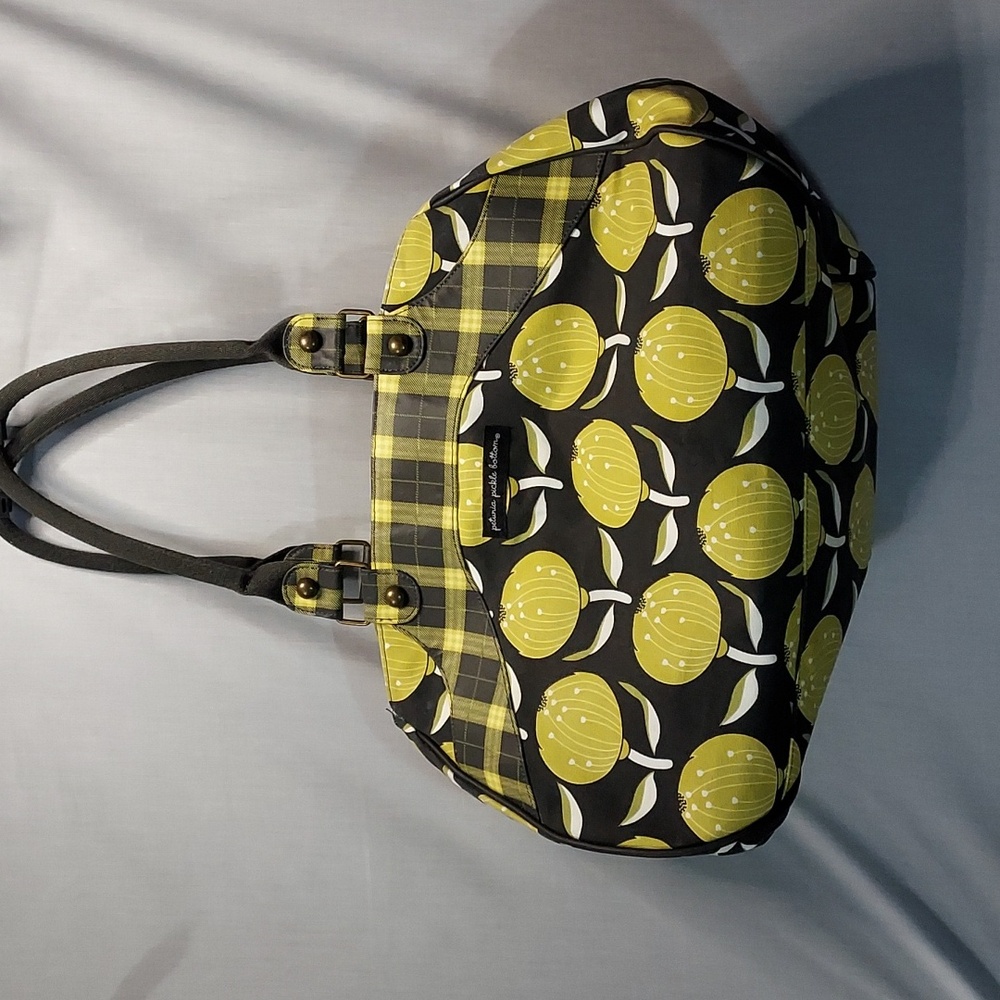 Petunia Pickle Bottom black and yellow diaper bag